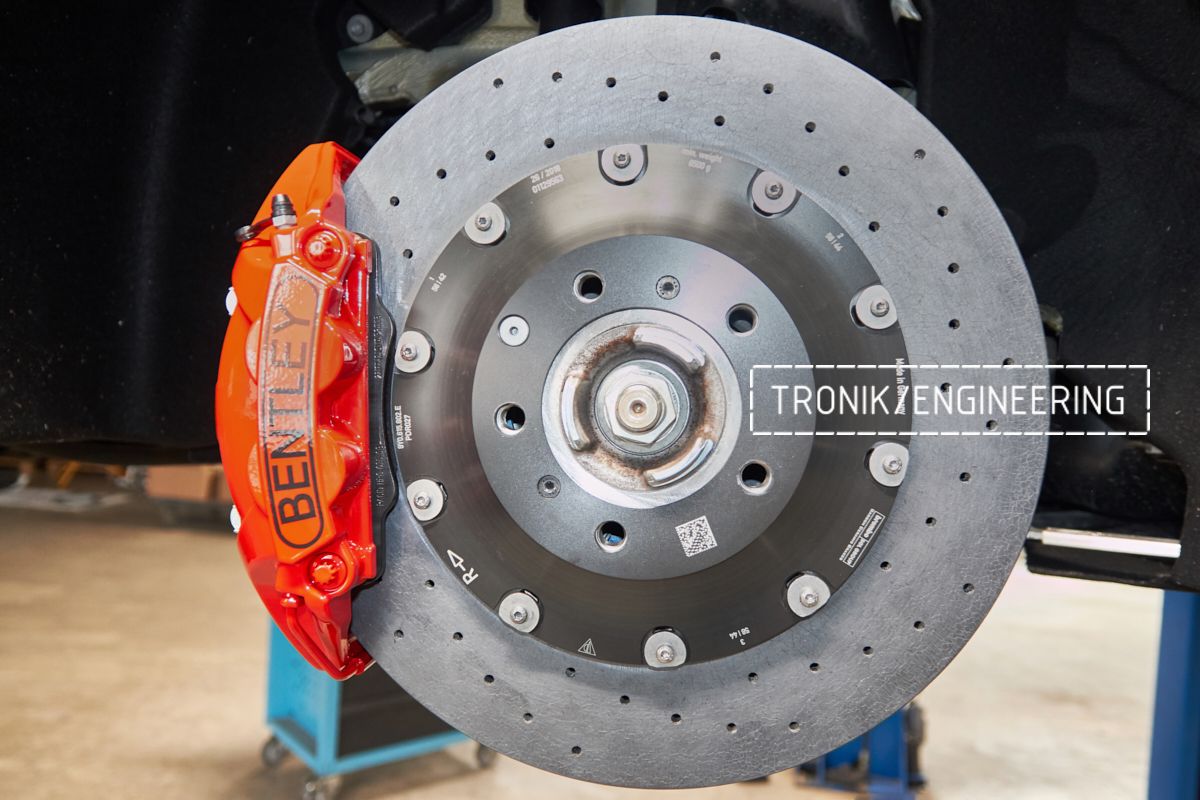 Bentley Continental GT carbon-ceramic brakes upgrade kit. Pic 29