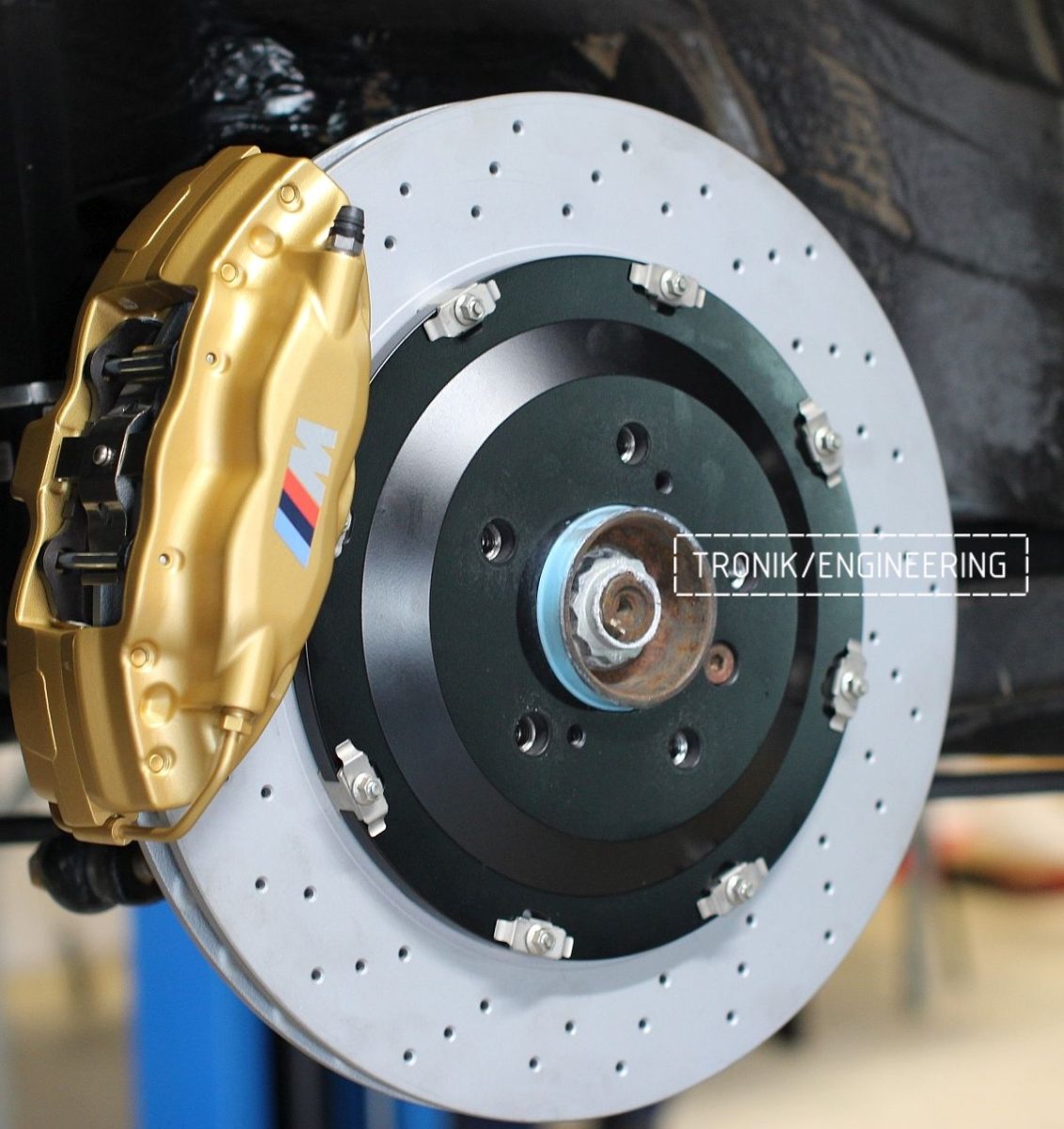 2 piece structure brake rotor/BREMBO rotor 380-29 &tro-nik aluminum hat  &4pot caliper &tro-nik adapters