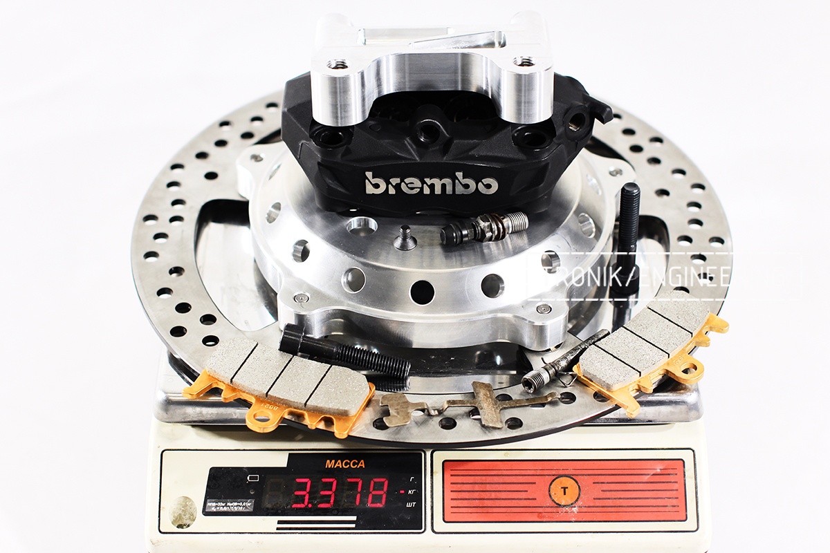 rear brake system weight 3378g