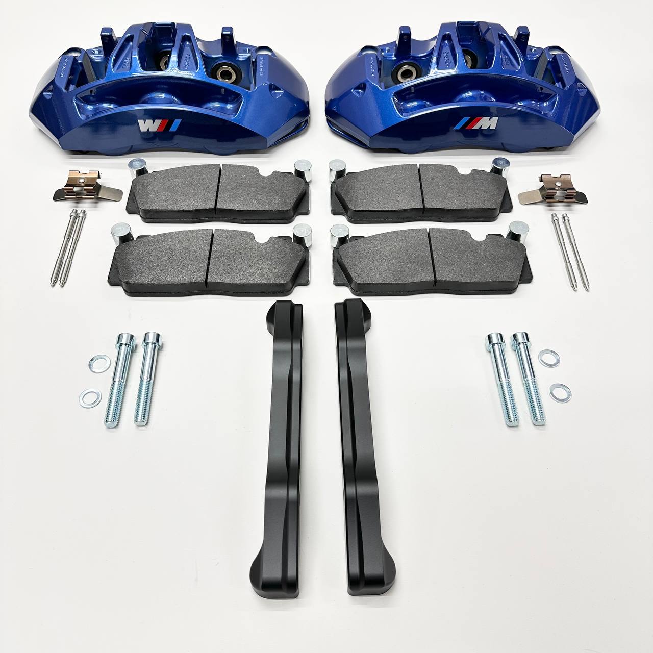 Front brake caliper upgrade Kit for BMW X5 F15 or X6 F16 to install M5 F10 OEM Brembo Blue 6-piston calipers with OEM brake pads - Image 10