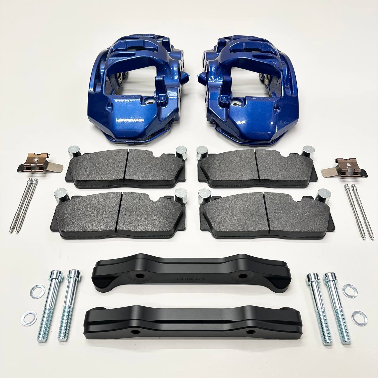 Front brake caliper upgrade Kit for BMW X5 F15 or X6 F16 to install M5 F10 OEM Brembo Blue 6-piston calipers with OEM brake pads - Image 6