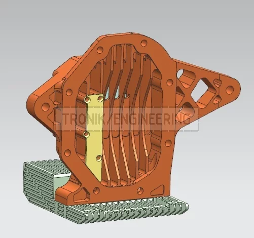 designed reducer lid & cooling radiator for Mercedes Benz W124 E60 AMG pic4