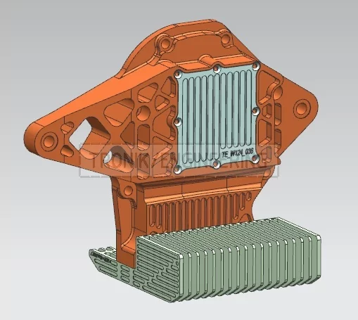 designed reducer lid & cooling radiator for Mercedes Benz W124 E60 AMG pic5