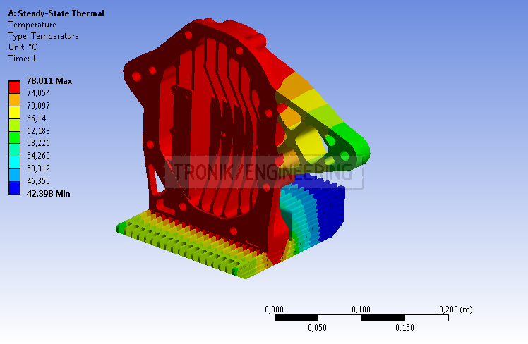 heat balance of reducer lid & cooling radiator surface for Mercedes Benz W124 E60 AMG pic2