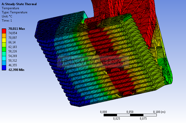 heat balance of reducer lid & cooling radiator surface for Mercedes Benz W124 E60 AMG pic3