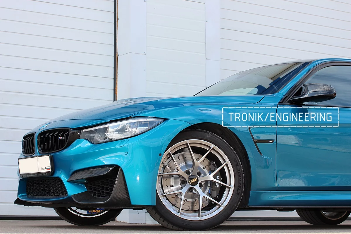 installed AP racing brake system front axle for BMW M3 F80 pic1