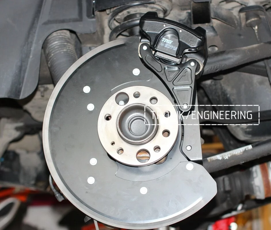 installing rear axle brake rotor shields