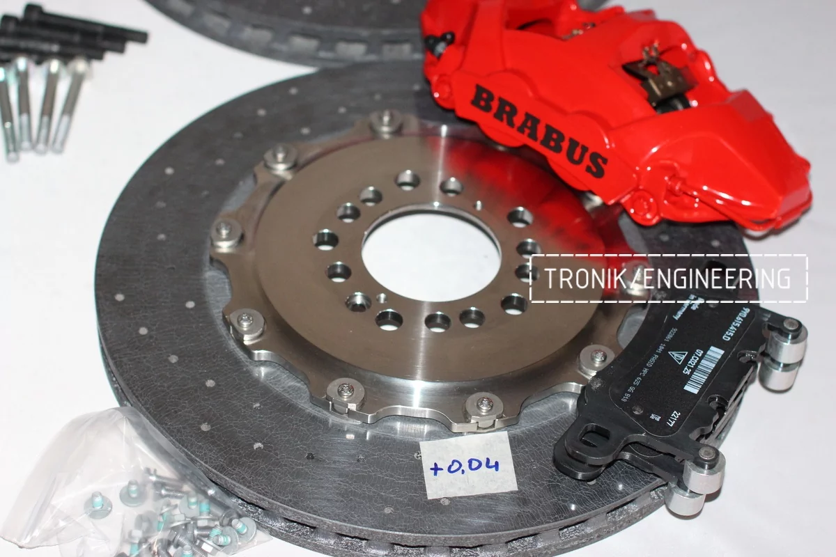 rear 4 pot caliper & carbon ceramic brake rotor