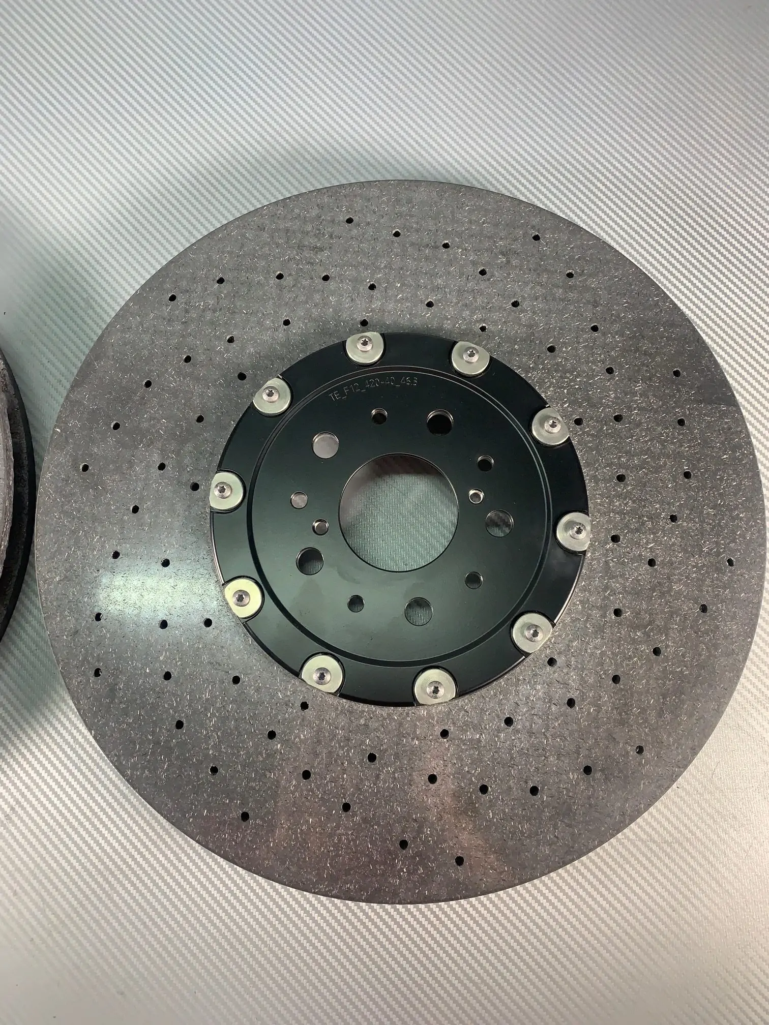 Ferrari F12 upgrade kit for front carbon-ceramic rotors. Size of rotors 420-40 mm. pic 9