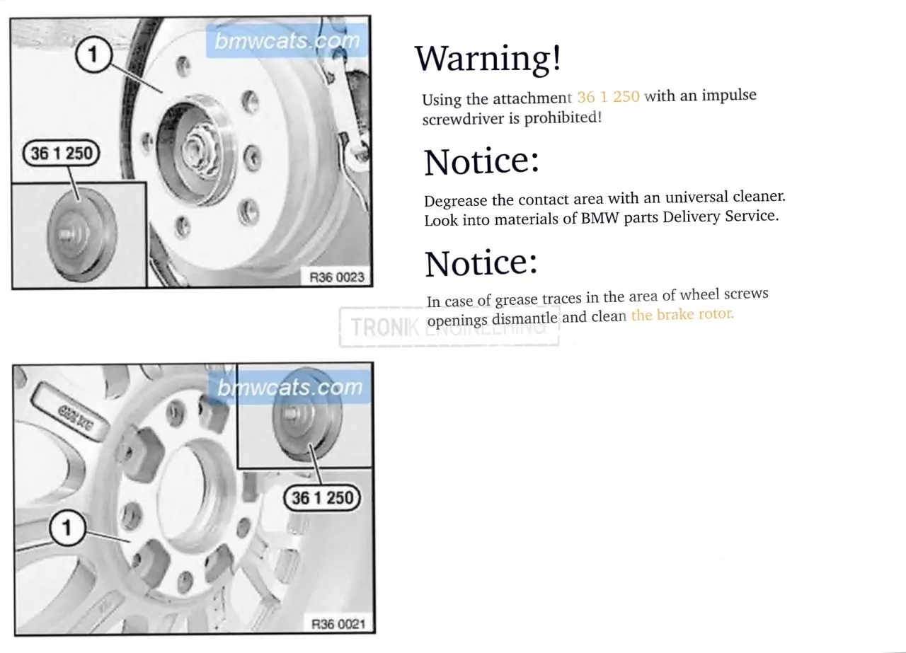 clean brake rotor in case traces of grease