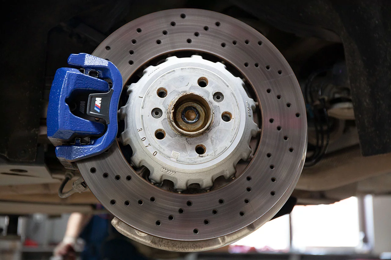 BMW X5/X6 F95/F96 OEM rear brakes.