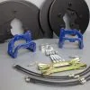 BMW X3/X4 G01/G02 adapter's kit to install BMW M5 F90 brakes, blue color. pic 1