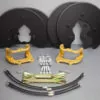 BMW X3/X4 G01/G02 adapter's kit to install BMW M5 F90 brakes, gold color. pic 1