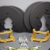 BMW X3/X4 G01/G02 adapter's kit to install BMW M5 F90 brakes, gold color. pic 3
