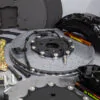Tesla Plaid carbon-ceramic brakes with aluminum tops.pic 4