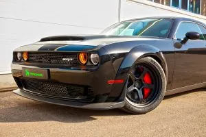 Carbon ceramic brake system for Dodge Challenger SRT. Pic 11