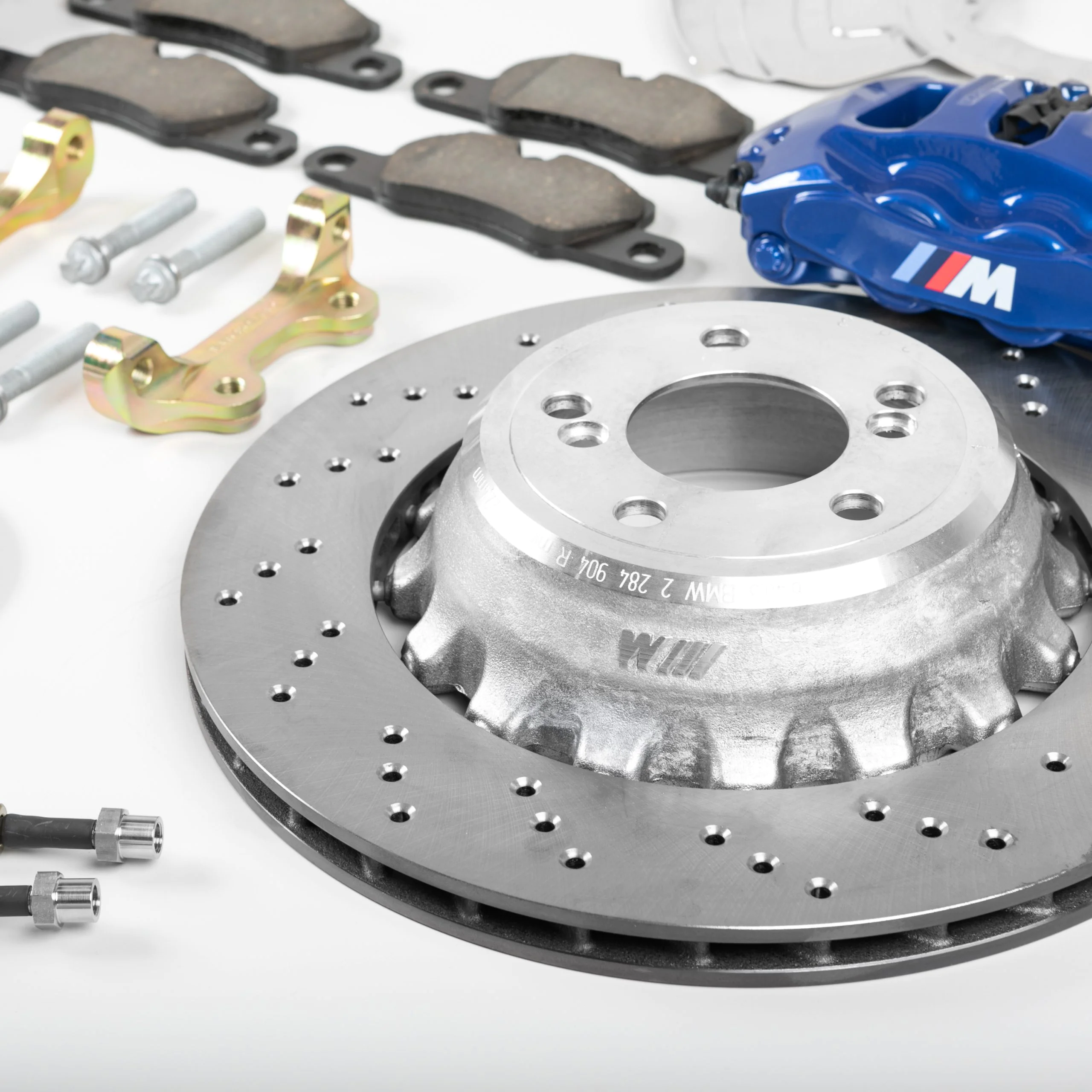 Full Rear brake calipers upgrade kit for BMW X5 F15 or X6 F16 to Blue Porsche 4 piston Brembo calipers - Image 2