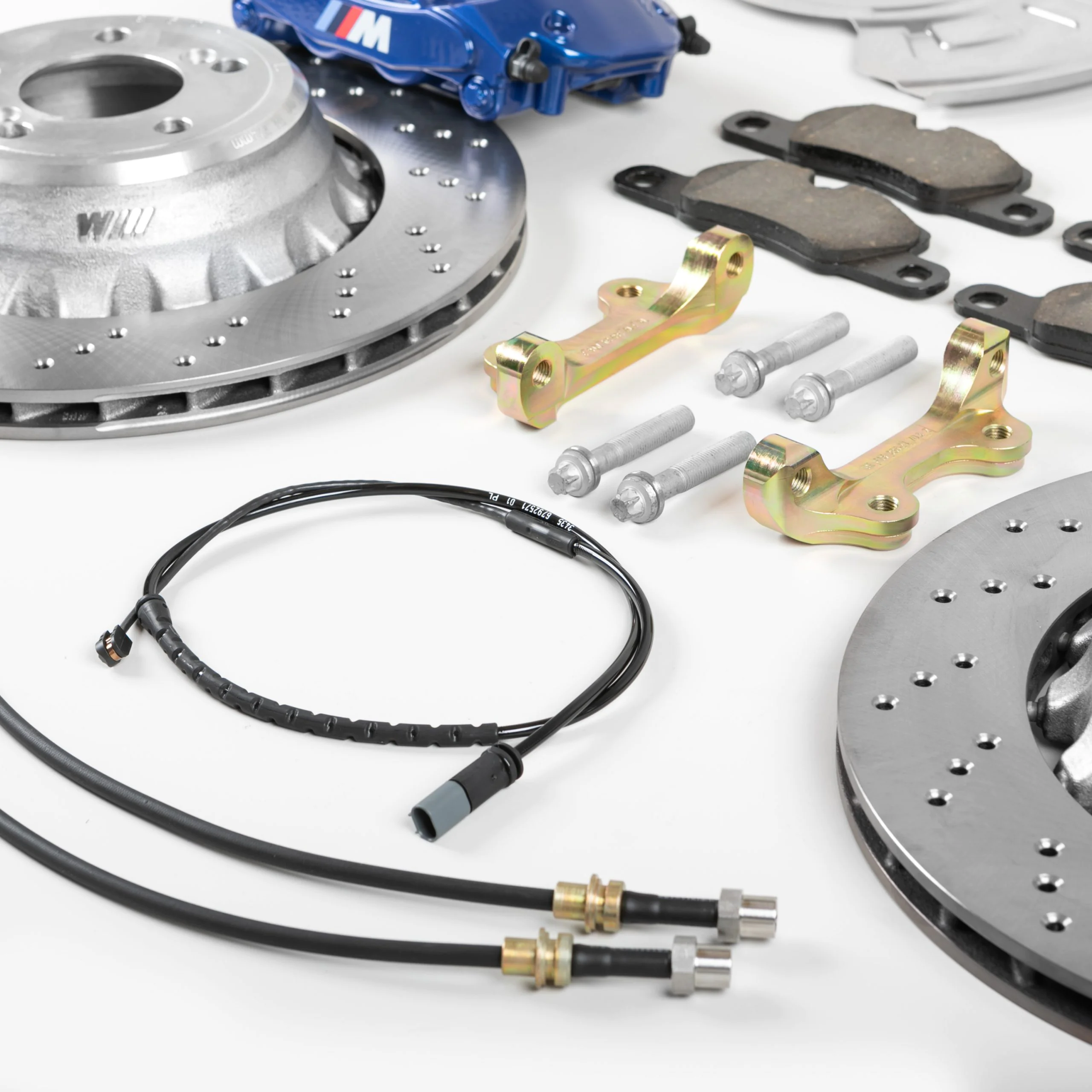 Full Rear brake calipers upgrade kit for BMW X5 F15 or X6 F16 to Blue Porsche 4 piston Brembo calipers - Image 4