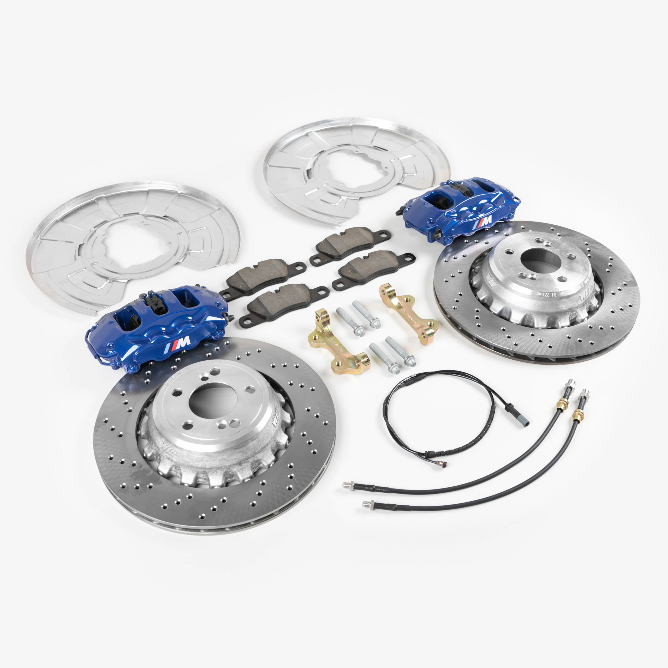 Full Rear brake calipers upgrade kit for BMW X5 F15 or X6 F16 to Blue Porsche 4 piston Brembo calipers - Image 11