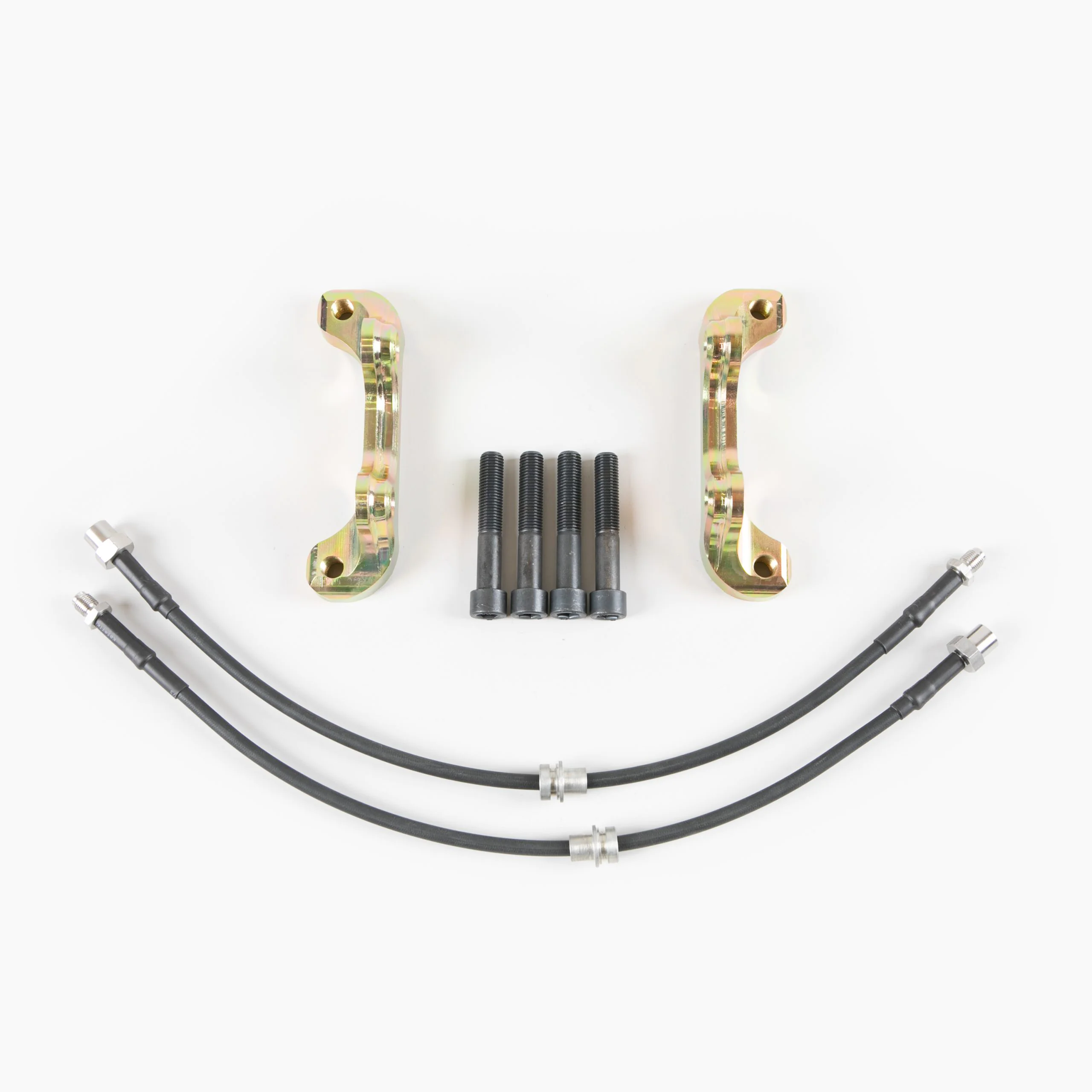 Adapters & Brake lines to install Brembo Porsche 4-pot rear brake calipers on BMW X5 F15 X6 F16 - Image 2