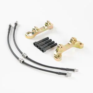 Adapters & Brake lines to install Brembo Porsche 4-pot rear brake calipers on BMW X5 F15 X6 F16