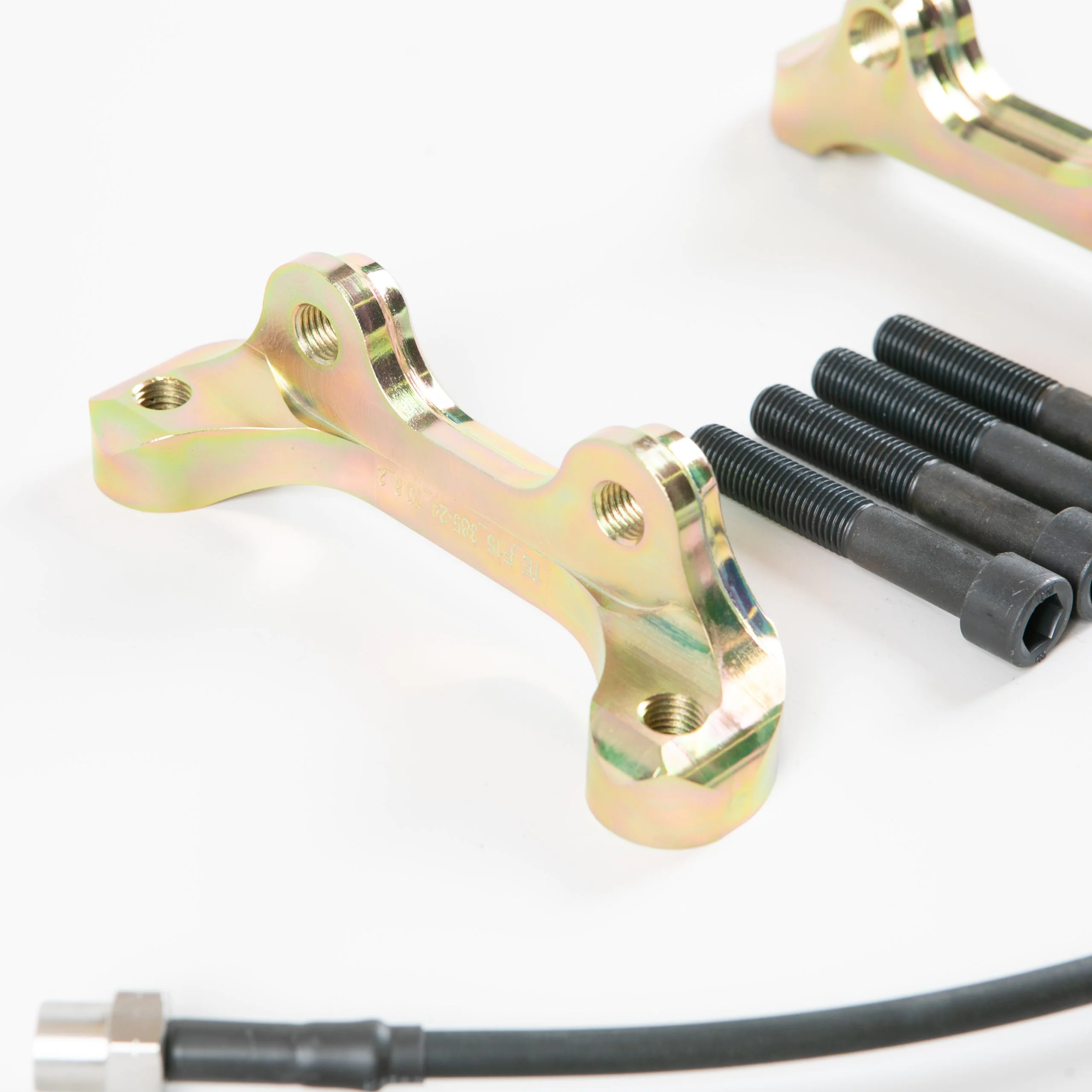 Adapters & Brake lines to install Brembo Porsche 4-pot rear brake calipers on BMW X5 F15 X6 F16 - Image 4