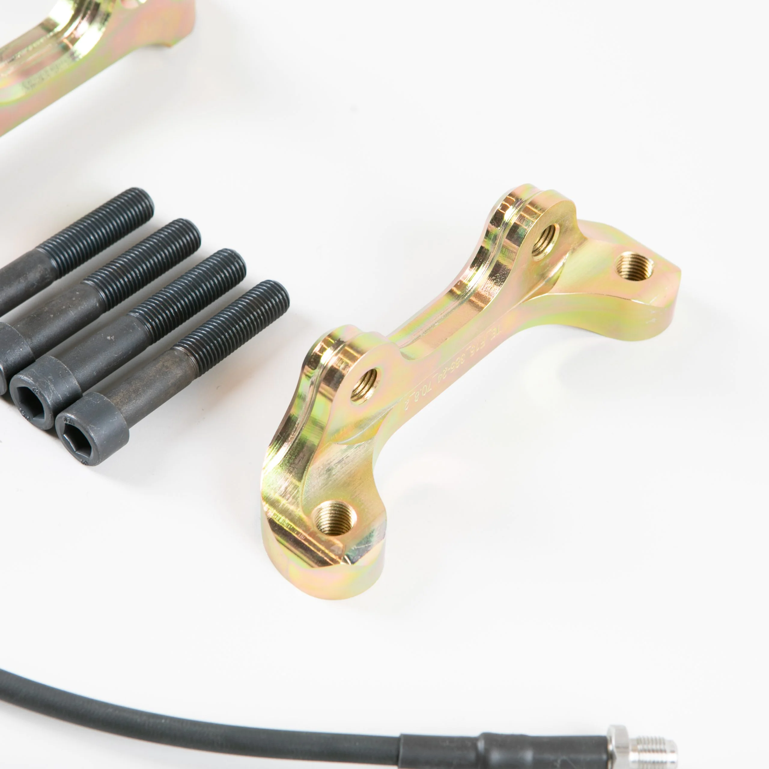 Adapters & Brake lines to install Brembo Porsche 4-pot rear brake calipers on BMW X5 F15 X6 F16 - Image 5