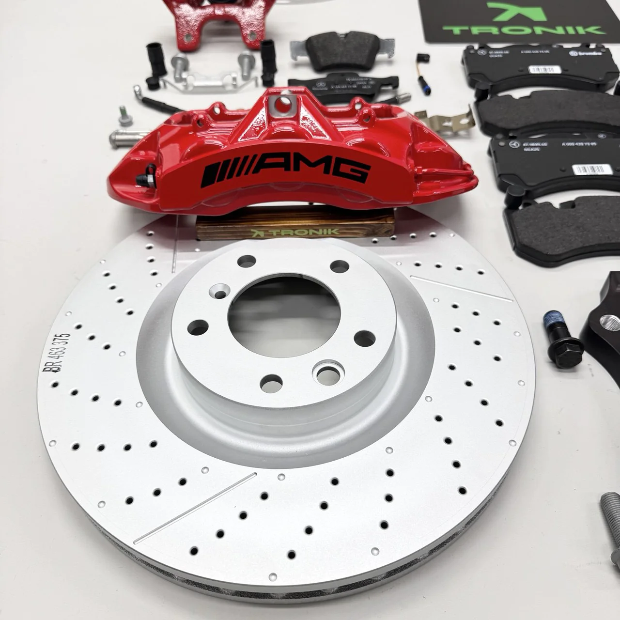 Mercedes-Benz Red W463 full big brake upgrade kit for G500 G550 G55 - Image 2