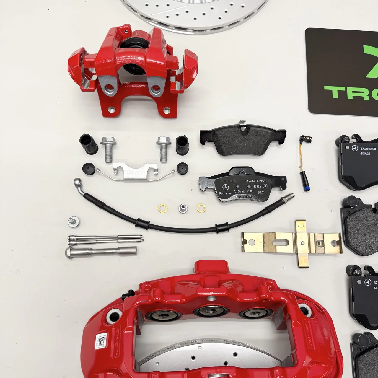 Mercedes-Benz Red W463 full big brake upgrade kit for G500 G550 G55 - Image 4