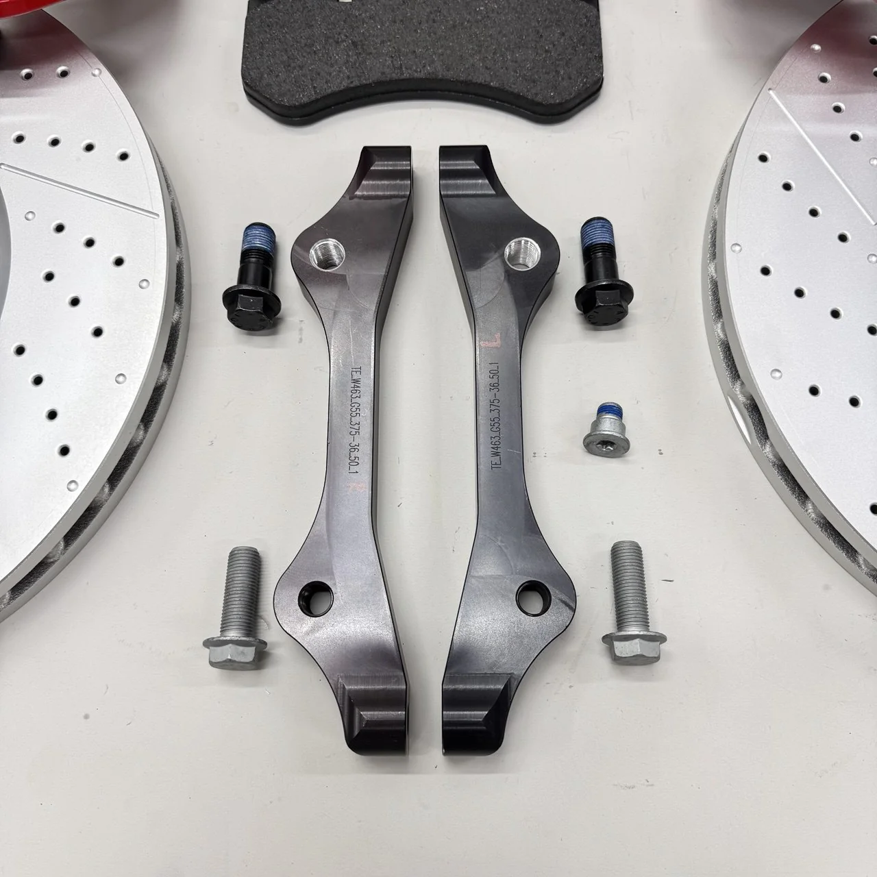 Mercedes-Benz Red W463 full big brake upgrade kit for G500 G550 G55 - Image 10