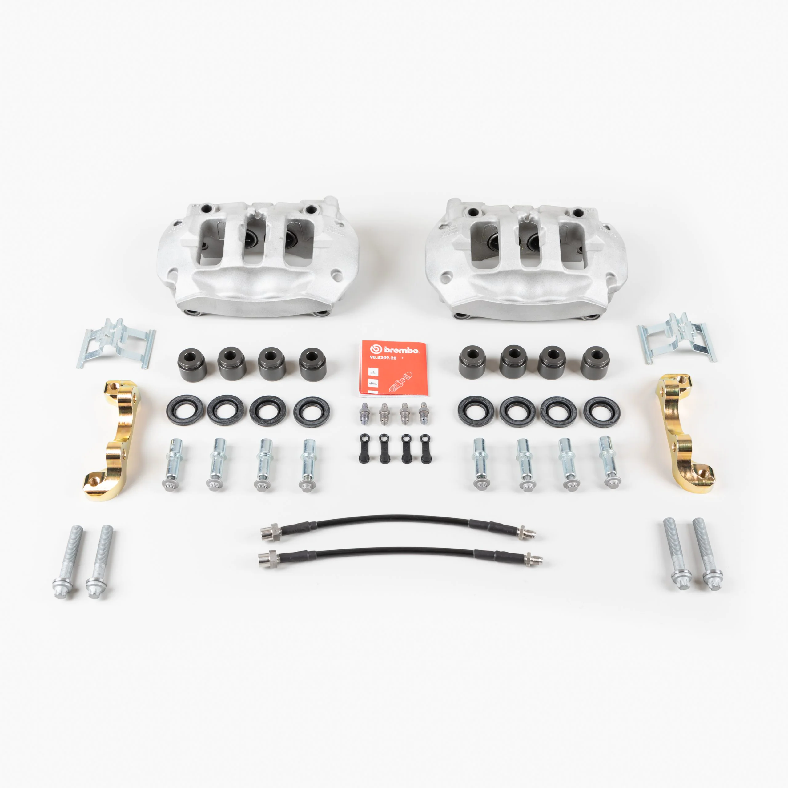 TE_E60_370-21_54_3 | Rear brake calipers upgrade kit for BMW 5 series E60/E61 to fit Porsche 4 piston Brembo calipers (Paint ready) | High Performance Tuning of brake systems for all cars: BMW, Mercedes, Audi, VW, Bentley, Maseratti and etc