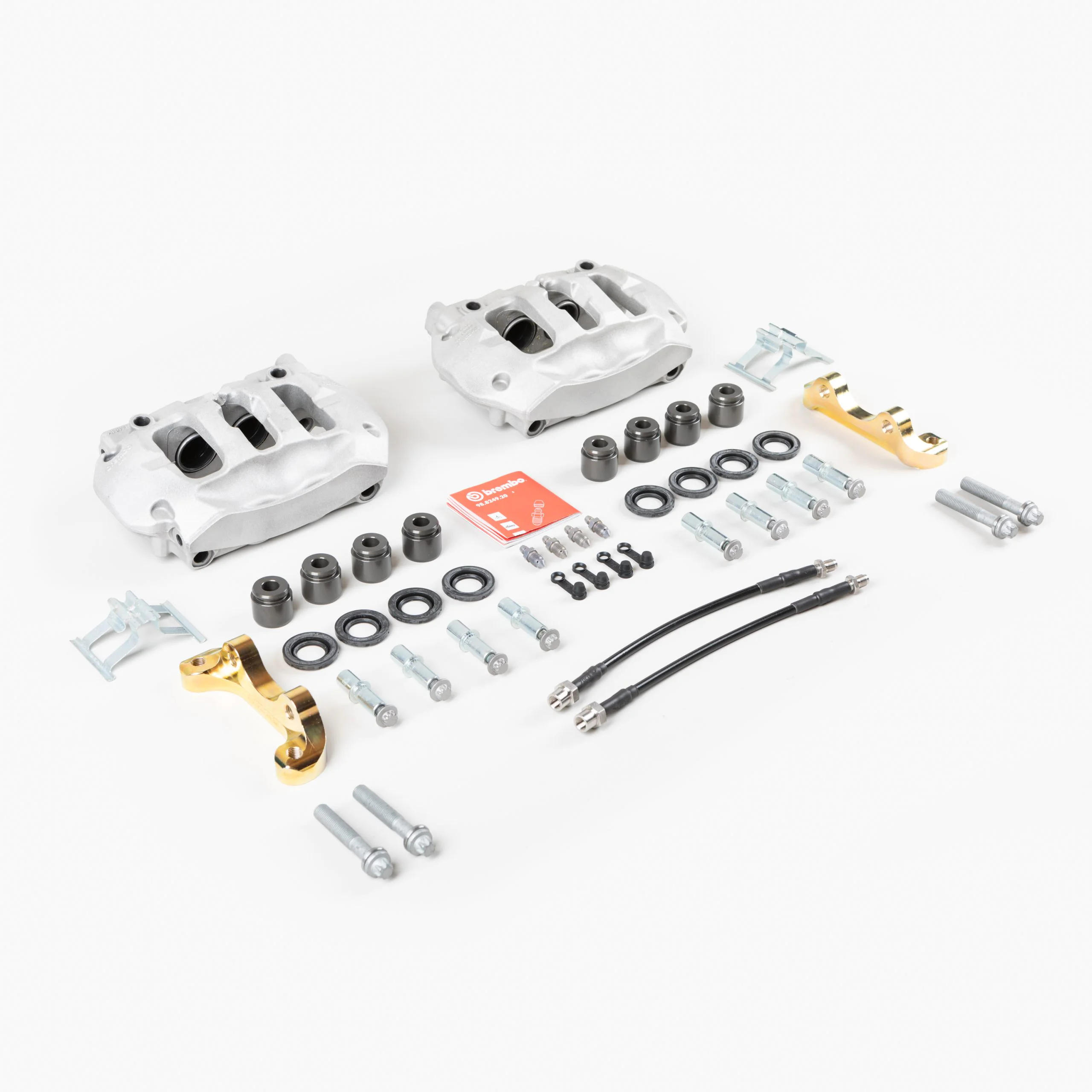 TE_E60_370-21_54_3_1 | Rear brake calipers upgrade kit for BMW 5 series E60/E61 to fit Porsche 4 piston Brembo calipers (Paint ready) | High Performance Tuning of brake systems for all cars: BMW, Mercedes, Audi, VW, Bentley, Maseratti and etc