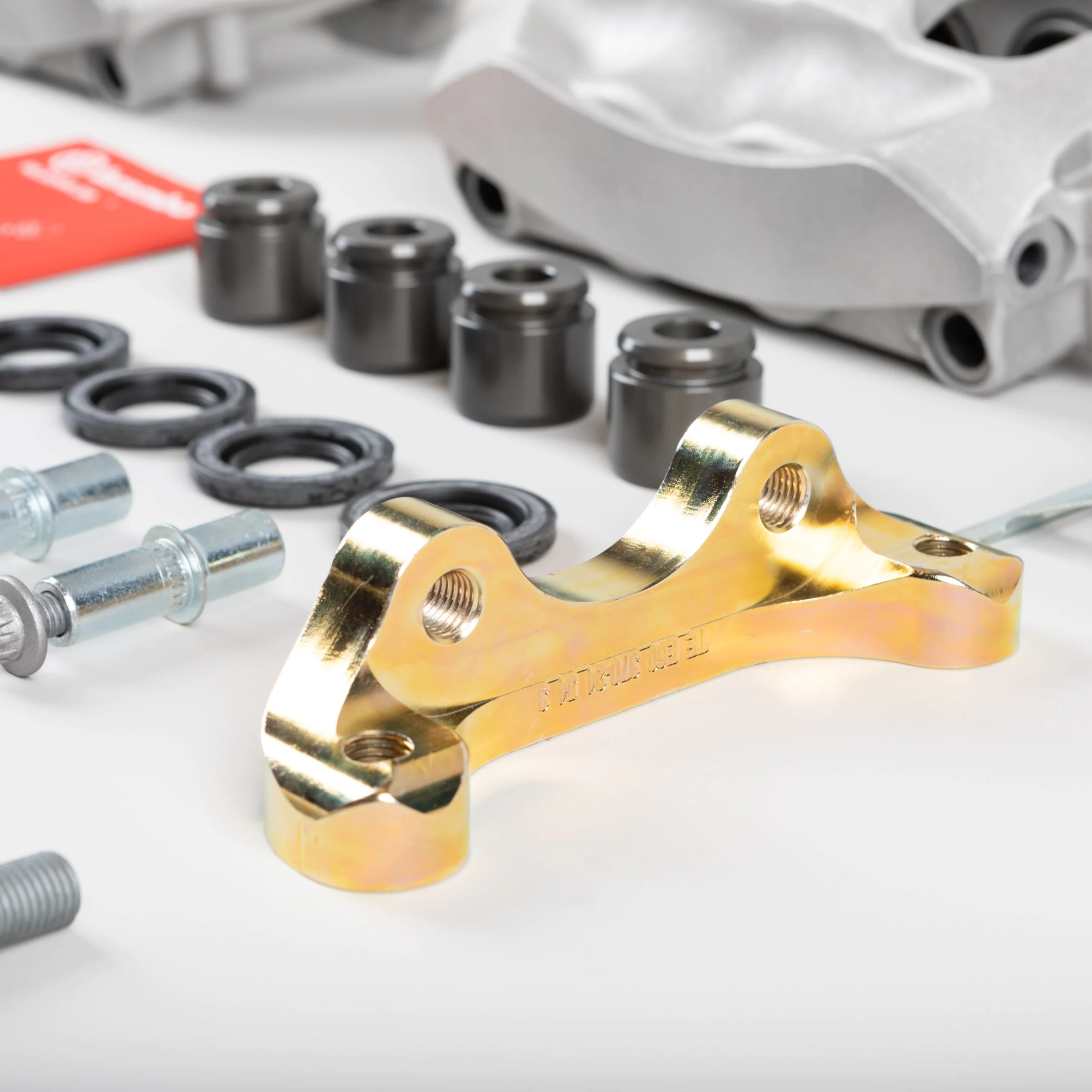 TE_E60_370-21_54_3_3 | Rear brake calipers upgrade kit for BMW 5 series E60/E61 to fit Porsche 4 piston Brembo calipers (Paint ready) | High Performance Tuning of brake systems for all cars: BMW, Mercedes, Audi, VW, Bentley, Maseratti and etc