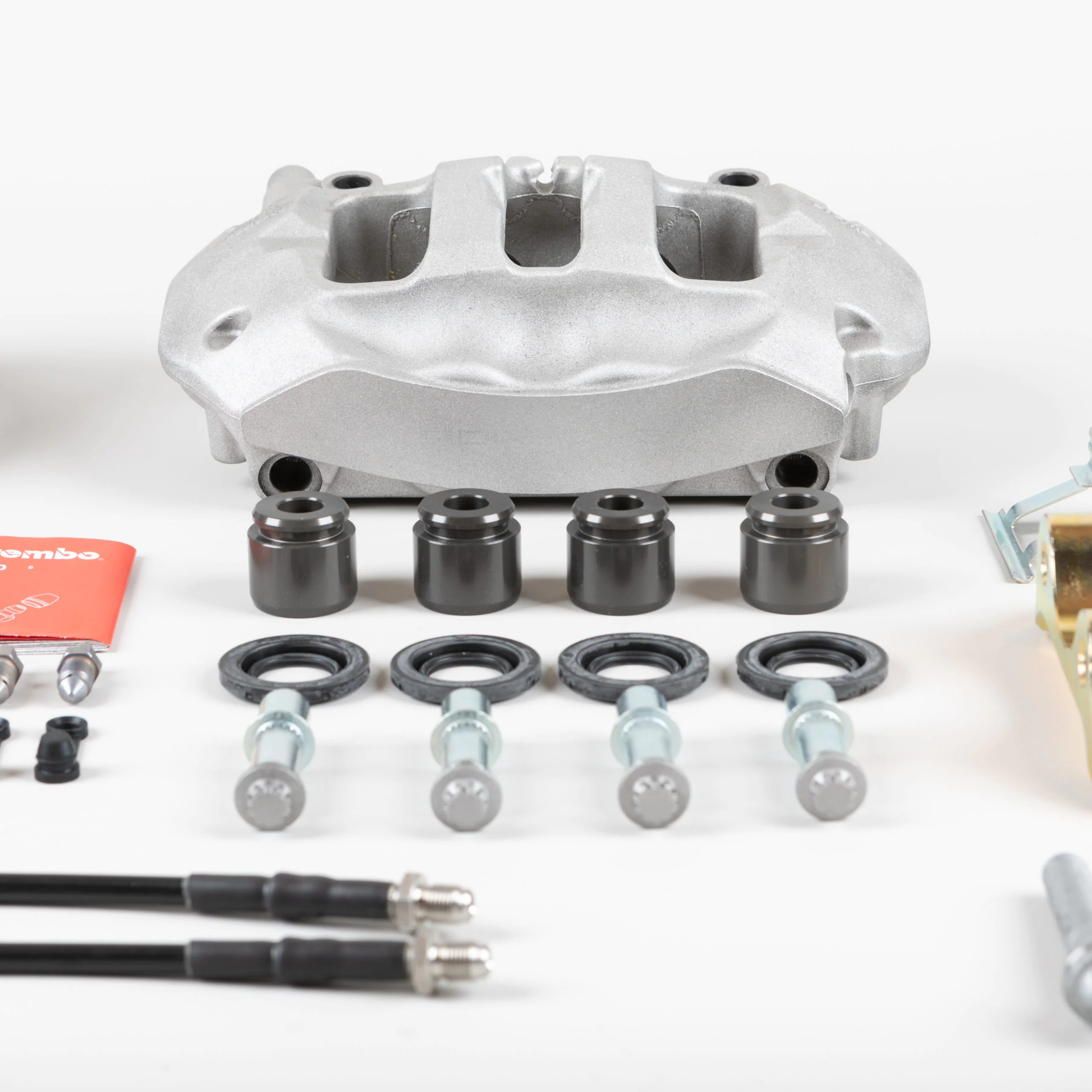 TE_E60_370-21_54_3_4 | Rear brake calipers upgrade kit for BMW 5 series E60/E61 to fit Porsche 4 piston Brembo calipers (Paint ready) | High Performance Tuning of brake systems for all cars: BMW, Mercedes, Audi, VW, Bentley, Maseratti and etc